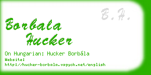 borbala hucker business card